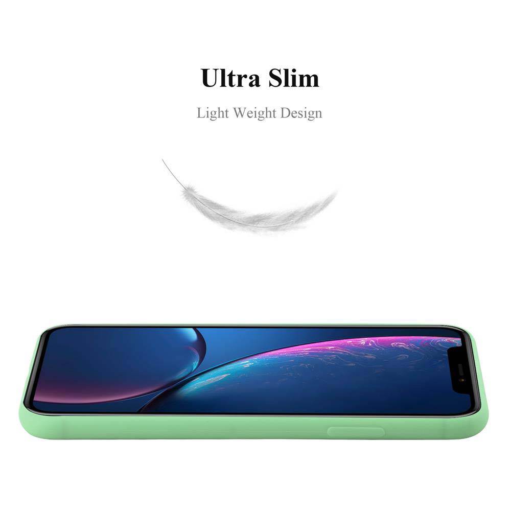 Cadorabo Hülle für Apple iPhone XR Schutzhülle in Grün Handyhülle TPU Silikon Etui Case Cover
