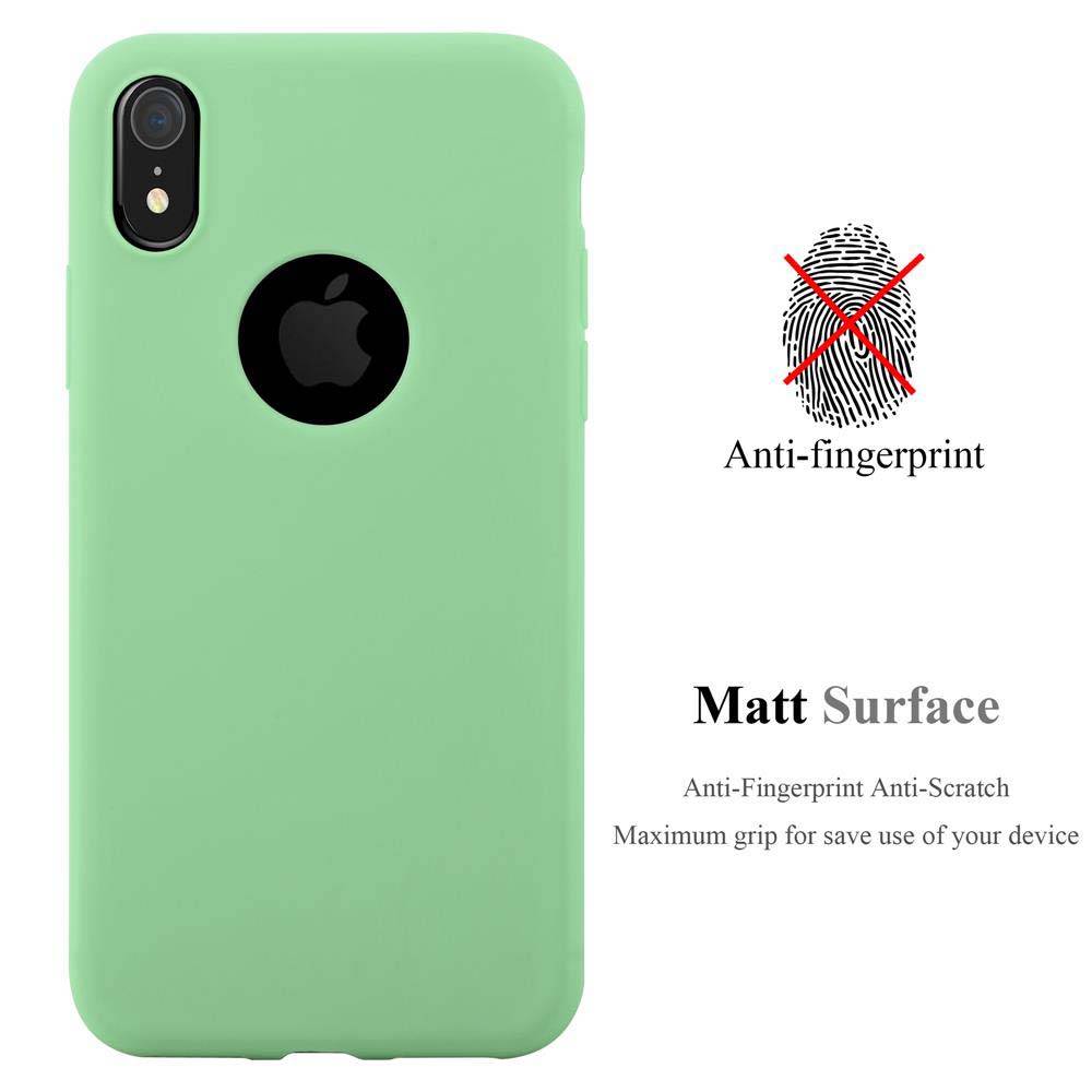 Cadorabo Hülle für Apple iPhone XR Schutzhülle in Grün Handyhülle TPU Silikon Etui Case Cover