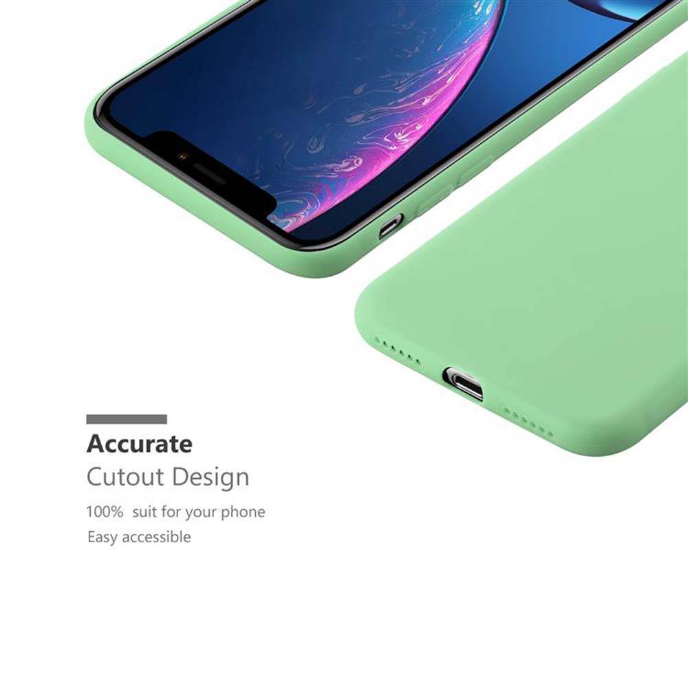 Cadorabo Hülle für Apple iPhone XR Schutzhülle in Grün Handyhülle TPU Silikon Etui Case Cover