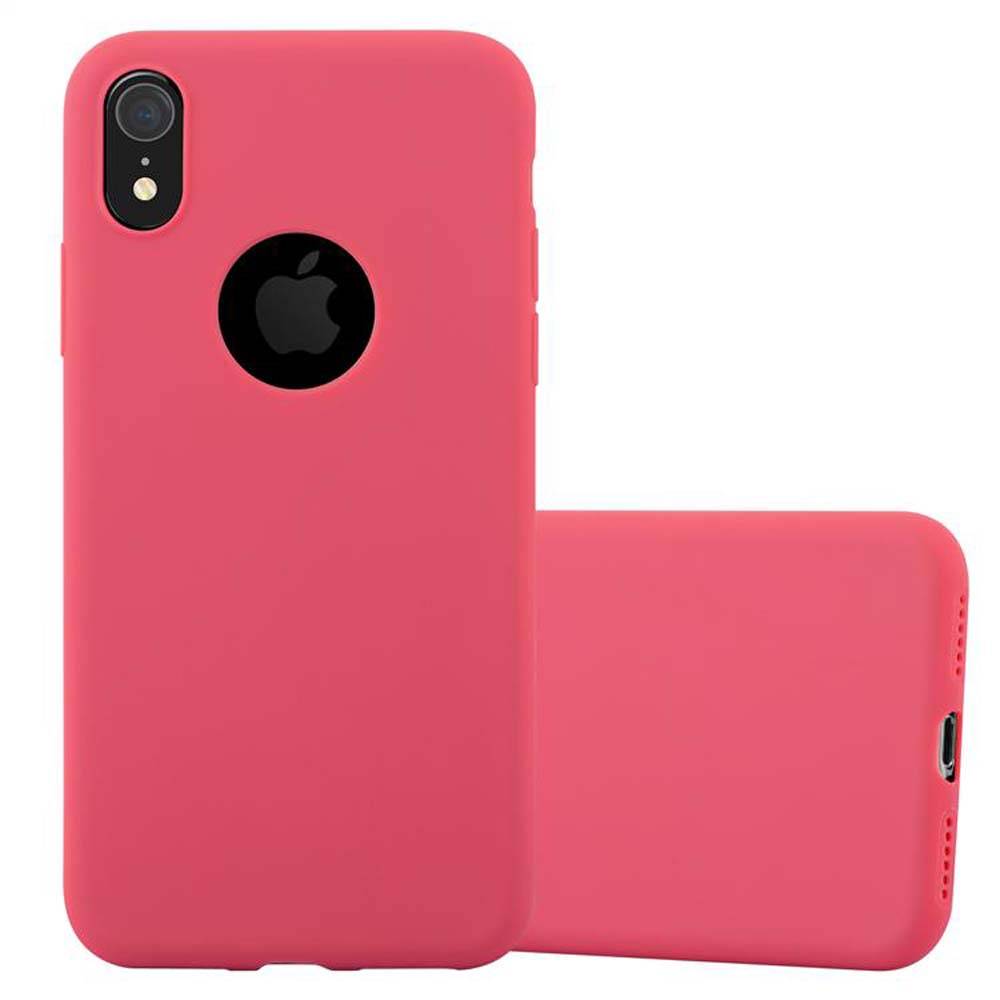 Cadorabo Hülle für Apple iPhone XR Schutzhülle in Rot Handyhülle TPU Silikon Etui Case Cover