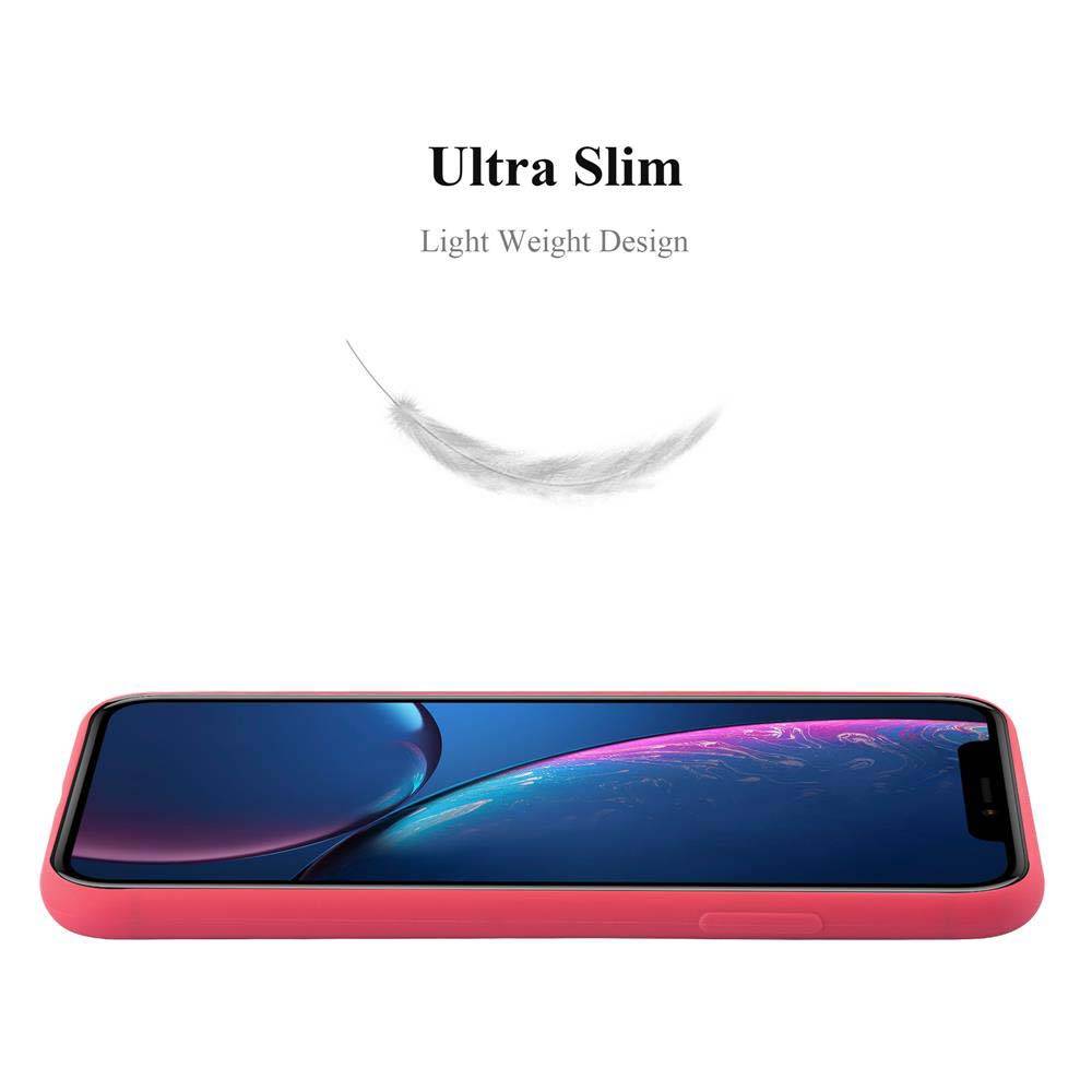 Cadorabo Hülle für Apple iPhone XR Schutzhülle in Rot Handyhülle TPU Silikon Etui Case Cover