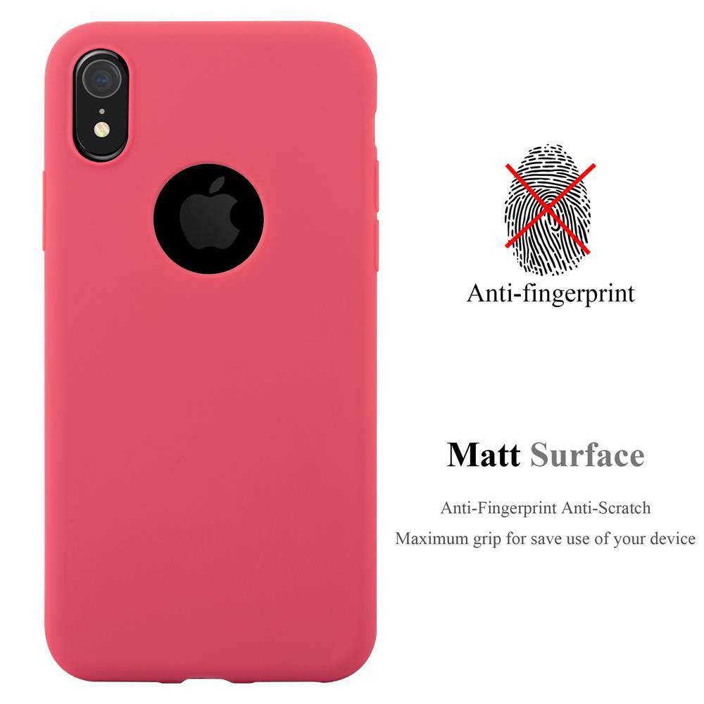 Cadorabo Hülle für Apple iPhone XR Schutzhülle in Rot Handyhülle TPU Silikon Etui Case Cover