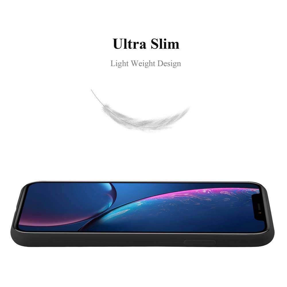 Cadorabo Hülle für Apple iPhone XR Schutzhülle in Schwarz Handyhülle TPU Silikon Etui Case Cover