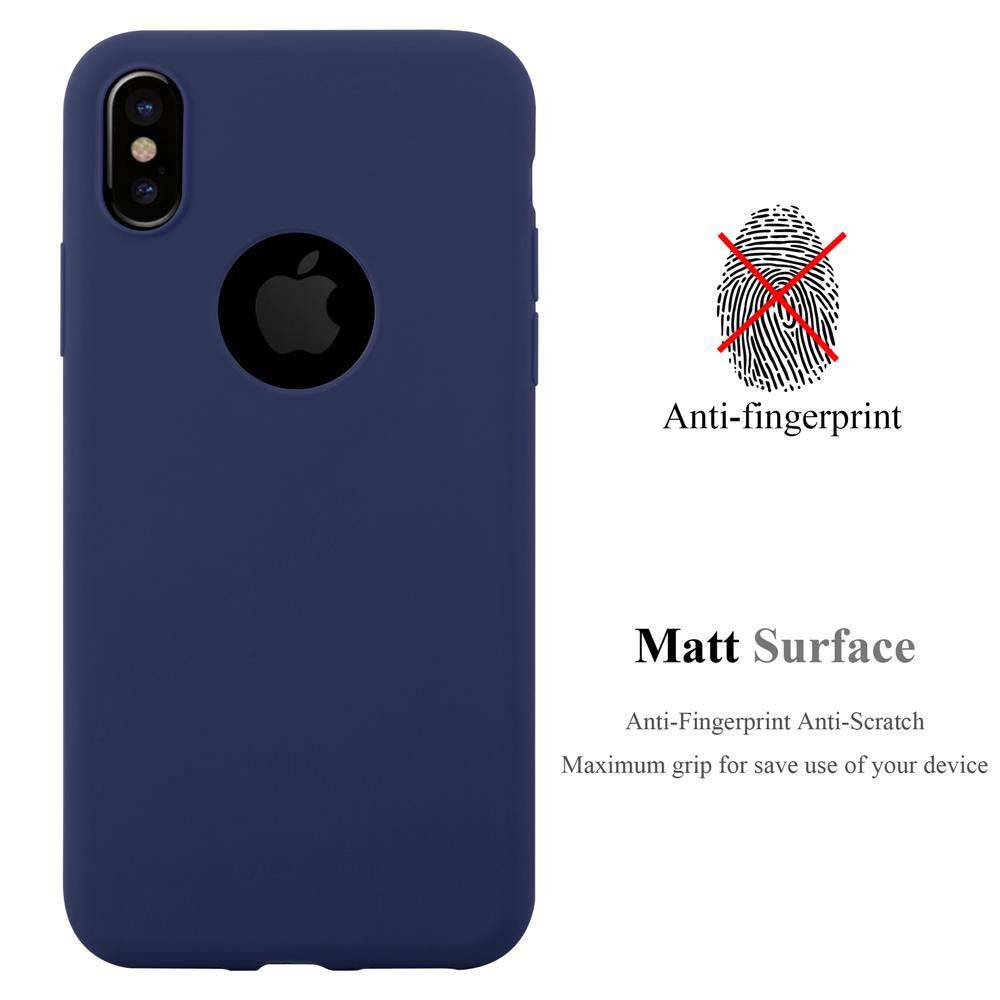 Cadorabo Hülle für Apple iPhone XS MAX Schutzhülle in Blau Handyhülle TPU Silikon Etui Case Cover