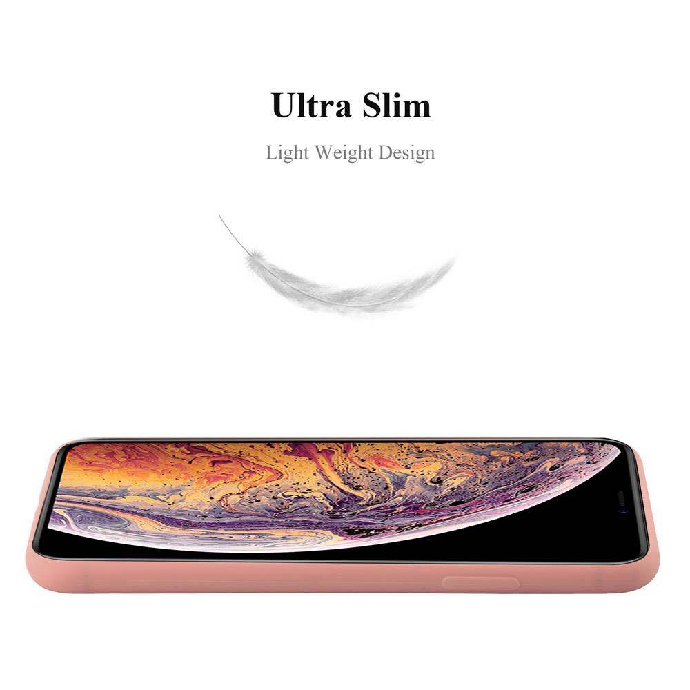 Cadorabo Hülle für Apple iPhone XS MAX Schutzhülle in Rosa Handyhülle TPU Silikon Etui Case Cover