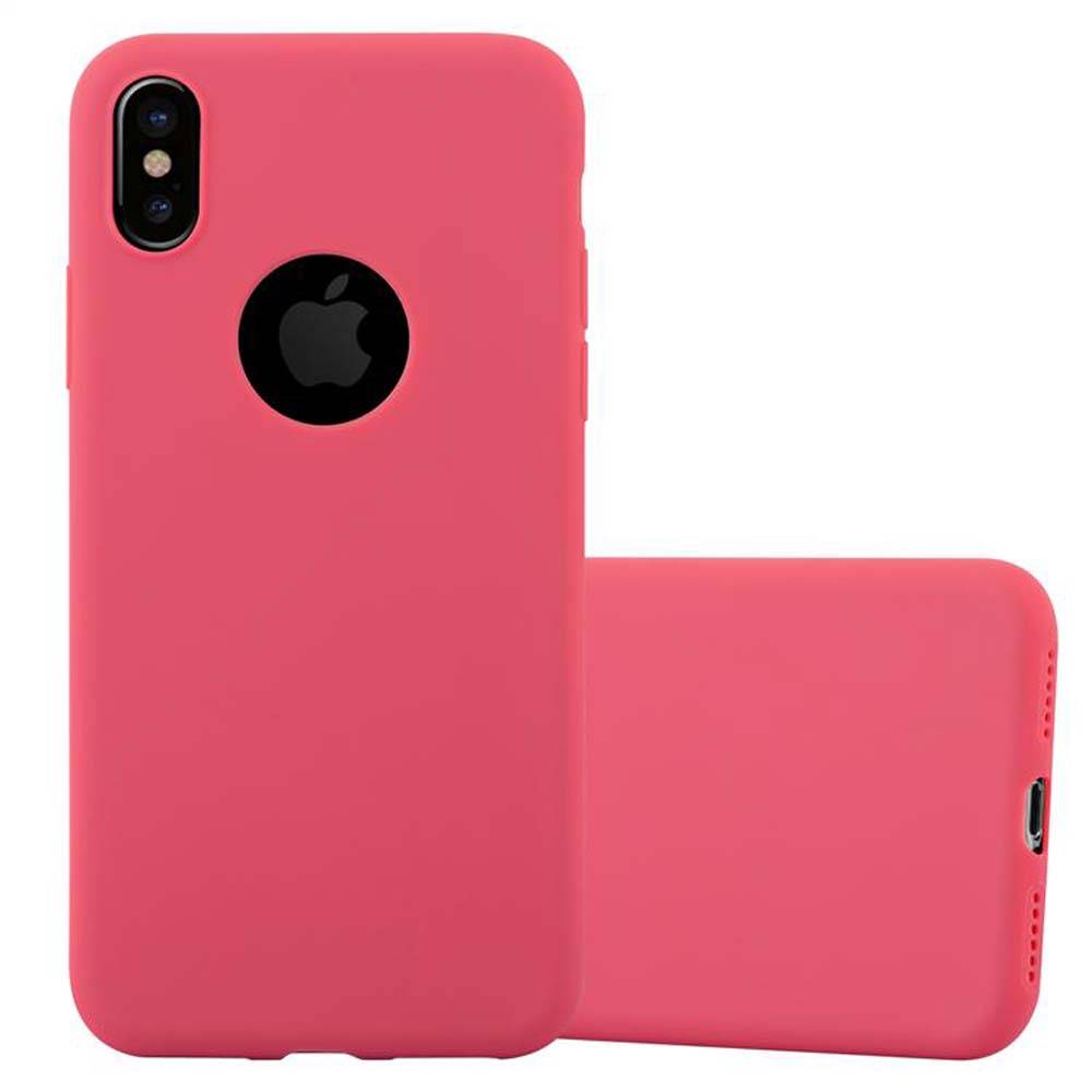 Cadorabo Hülle für Apple iPhone XS MAX Schutzhülle in Rot Handyhülle TPU Silikon Etui Case Cover