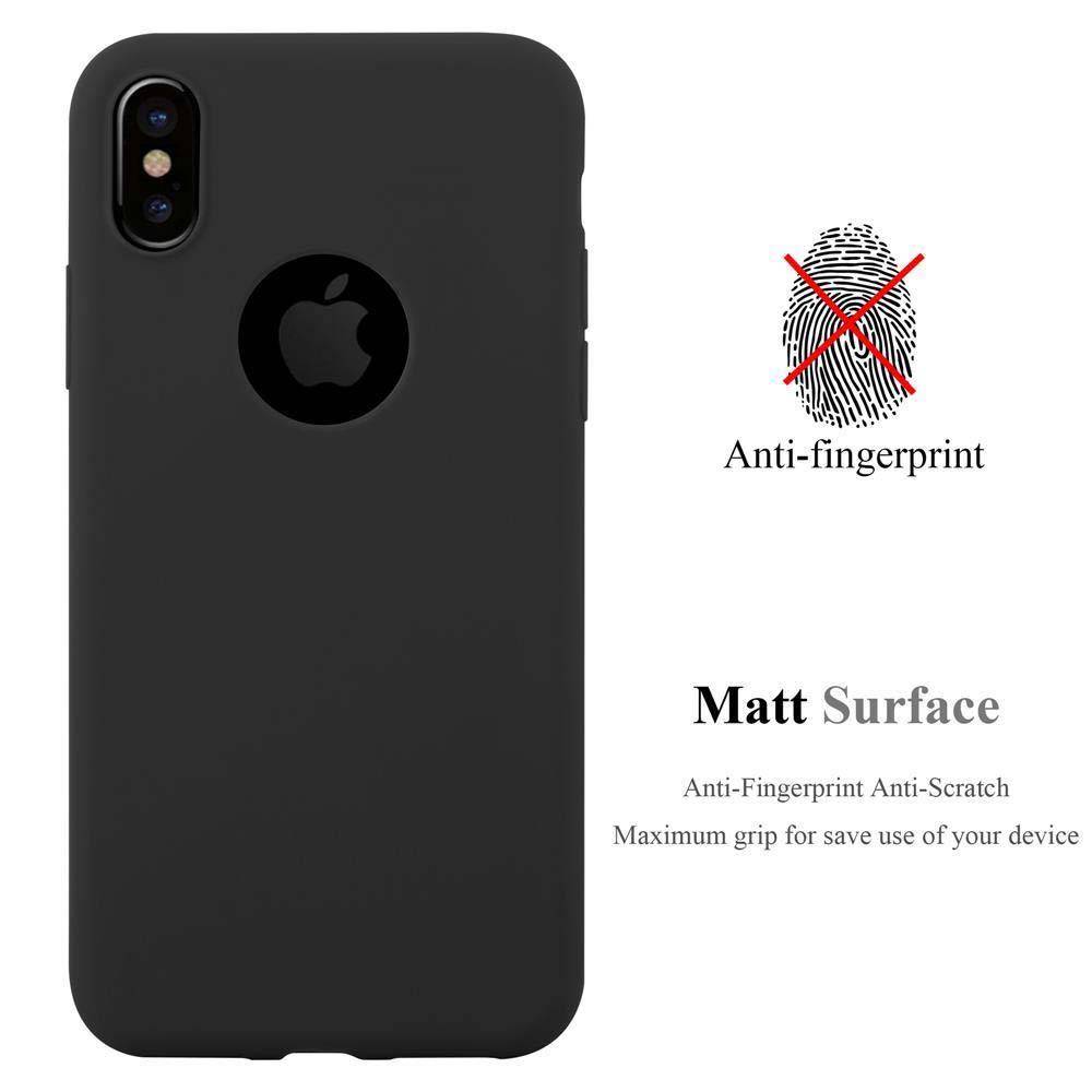 Cadorabo Hülle für Apple iPhone XS MAX Schutzhülle in Schwarz Handyhülle TPU Silikon Etui Case Cover