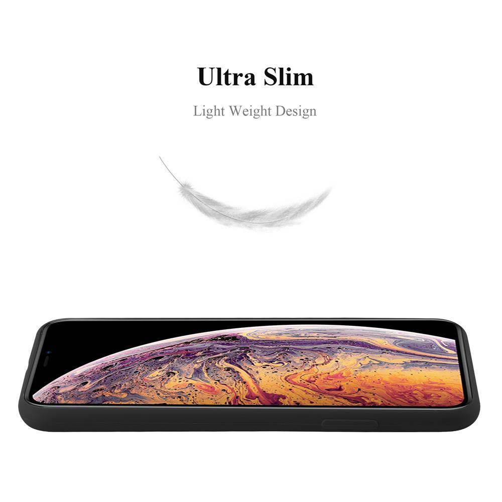 Cadorabo Hülle für Apple iPhone XS MAX Schutzhülle in Schwarz Handyhülle TPU Silikon Etui Case Cover