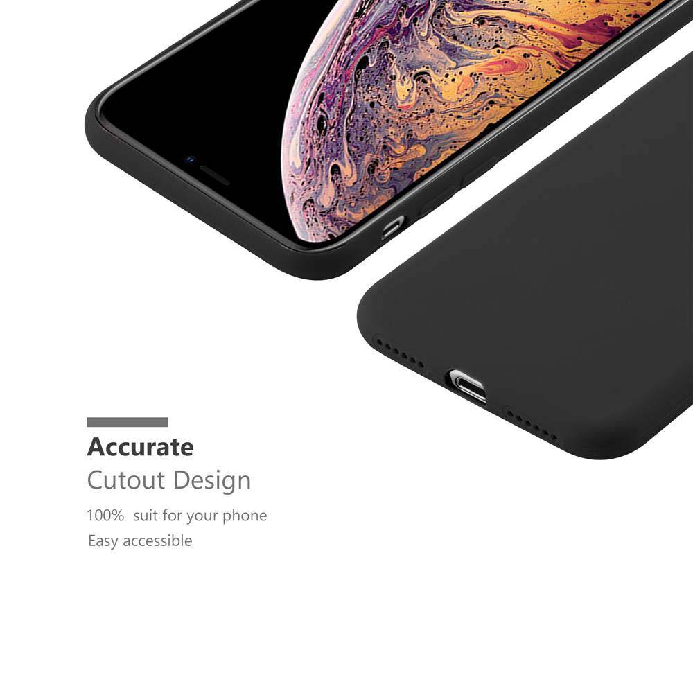 Cadorabo Hülle für Apple iPhone XS MAX Schutzhülle in Schwarz Handyhülle TPU Silikon Etui Case Cover