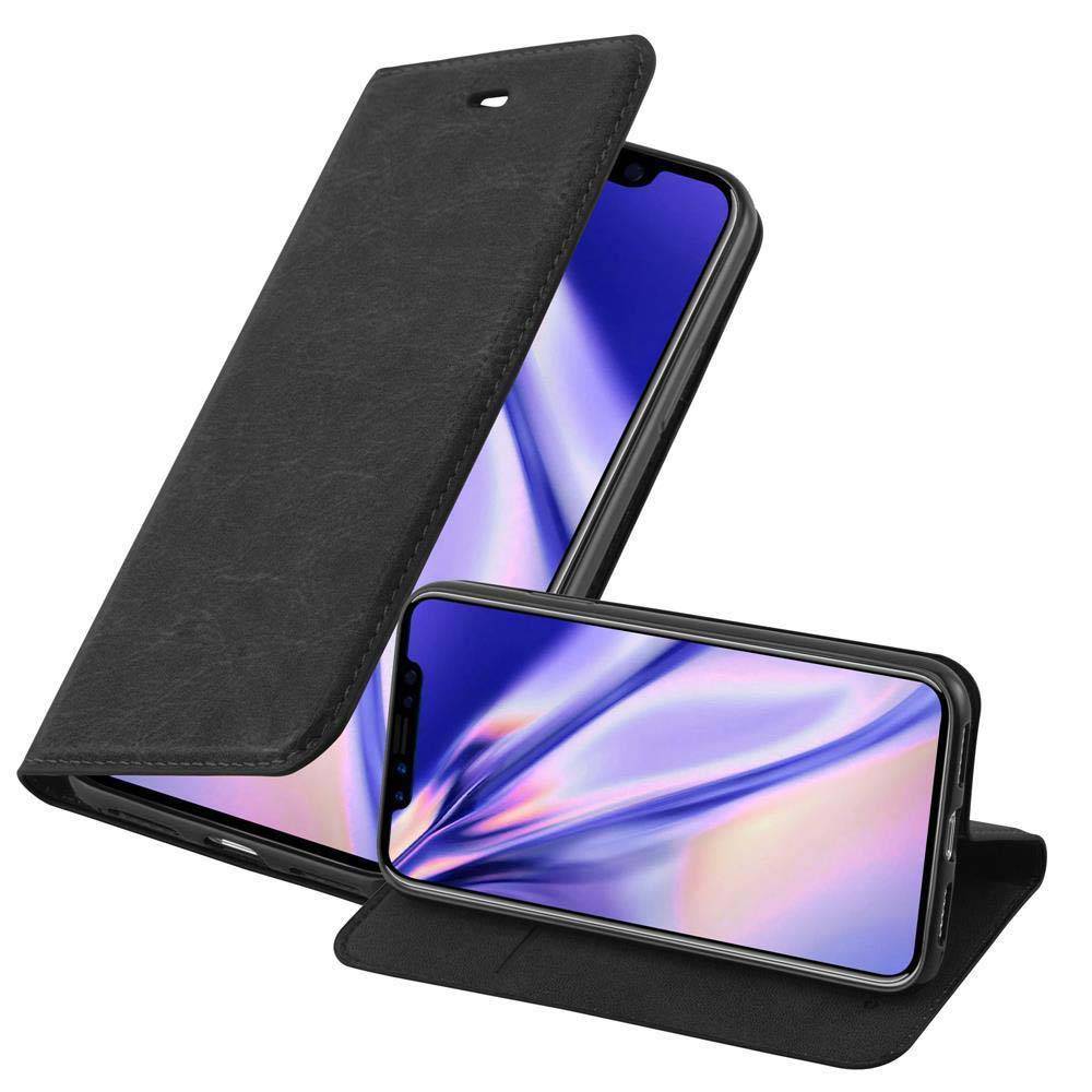 Cadorabo Hülle für Apple iPhone XS MAX Schutz Hülle in Schwarz Handyhülle Etui Case Cover Magnetverschluss
