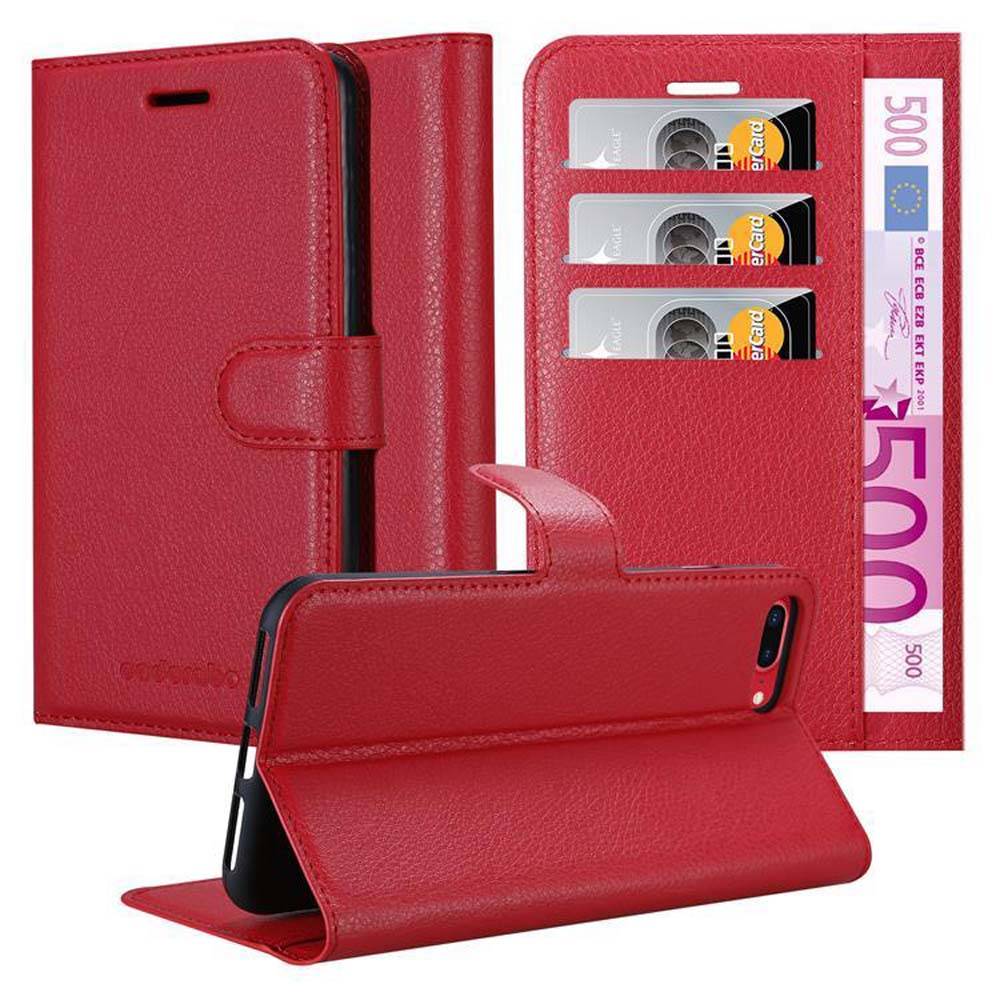 Cadorabo Hülle für Apple iPhone 7 PLUS / 7S PLUS / 8 PLUS Schutz Hülle in Rot Handyhülle Etui Case Cover