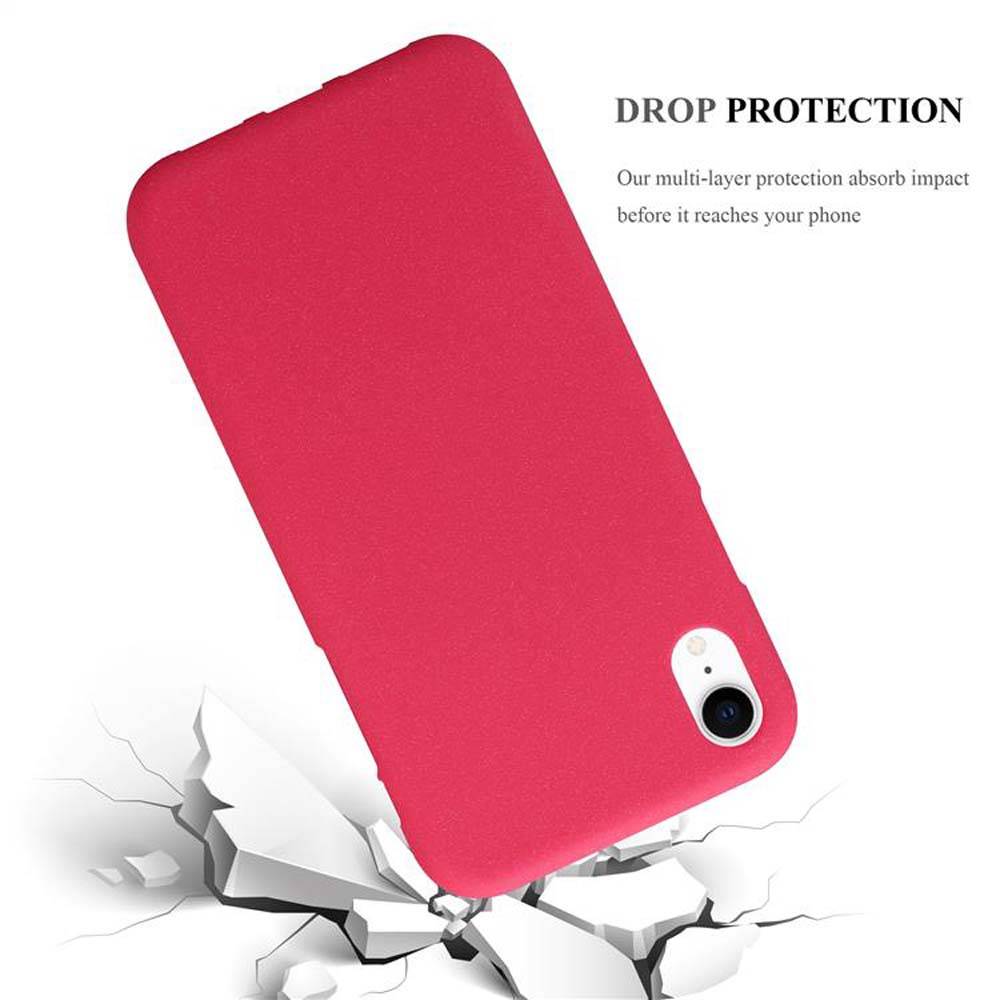 Cadorabo Schutzhülle für Apple iPhone XR Hülle in Rot Handyhülle TPU Etui Cover Case