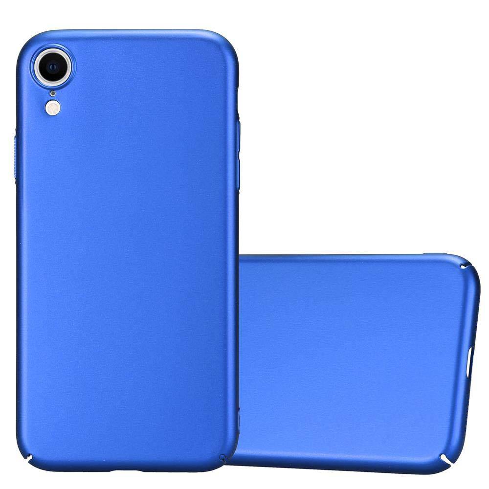 Cadorabo Hülle für Apple iPhone XR Schutzhülle in Blau Hard Case Handy Hülle Etui