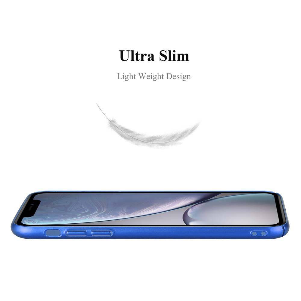 Cadorabo Hülle für Apple iPhone XR Schutzhülle in Blau Hard Case Handy Hülle Etui