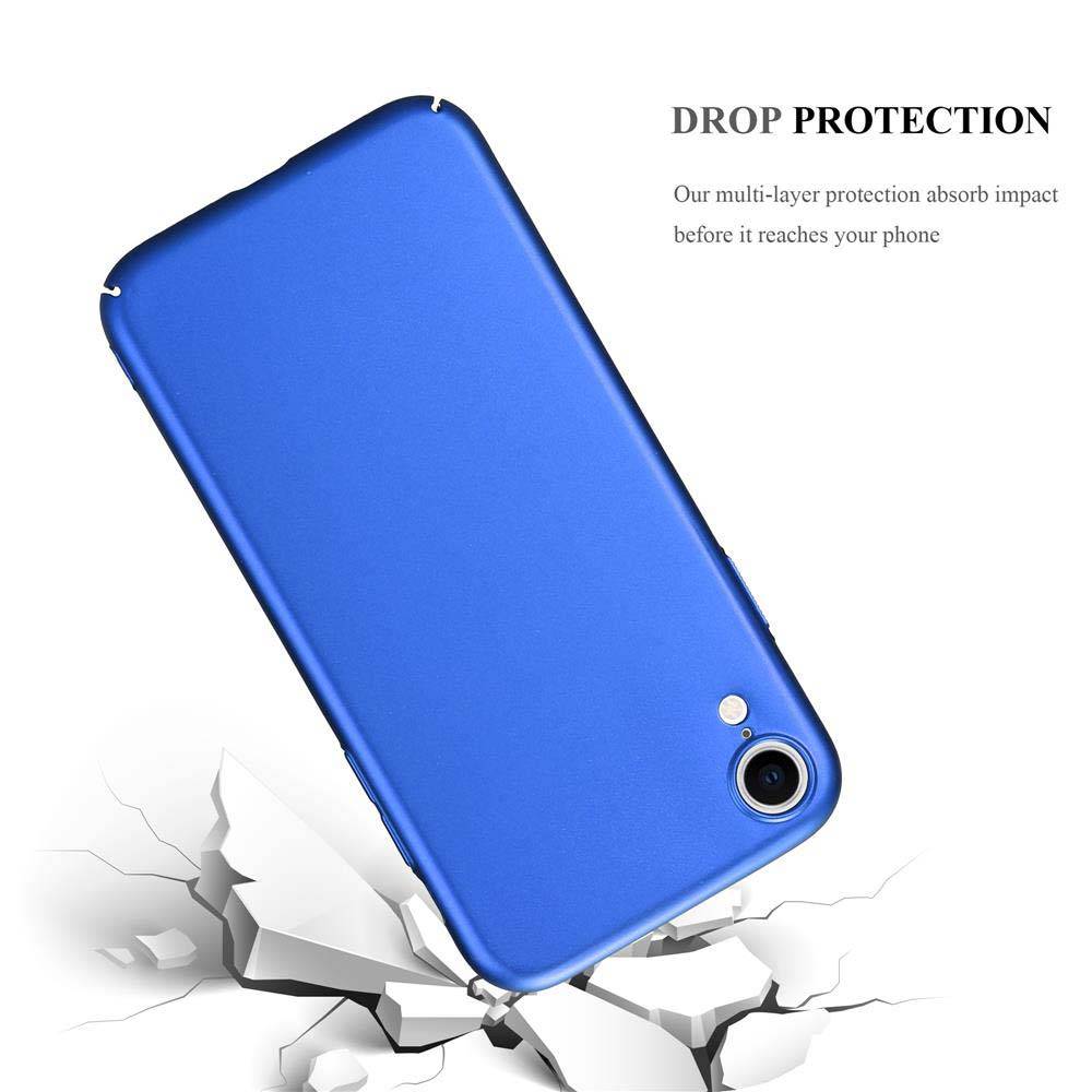 Cadorabo Hülle für Apple iPhone XR Schutzhülle in Blau Hard Case Handy Hülle Etui