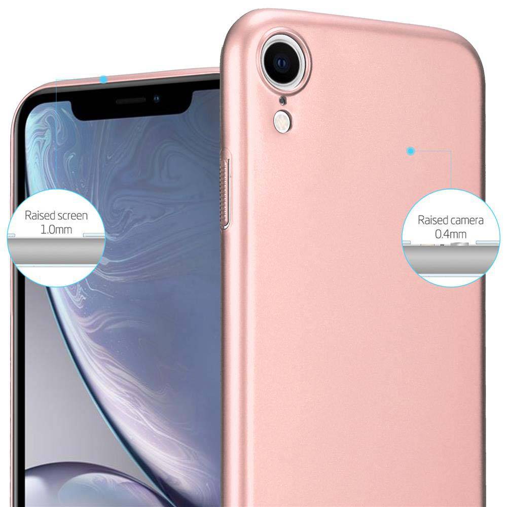 Cadorabo Hülle für Apple iPhone XR Schutzhülle in Rosa Hard Case Handy Hülle Etui