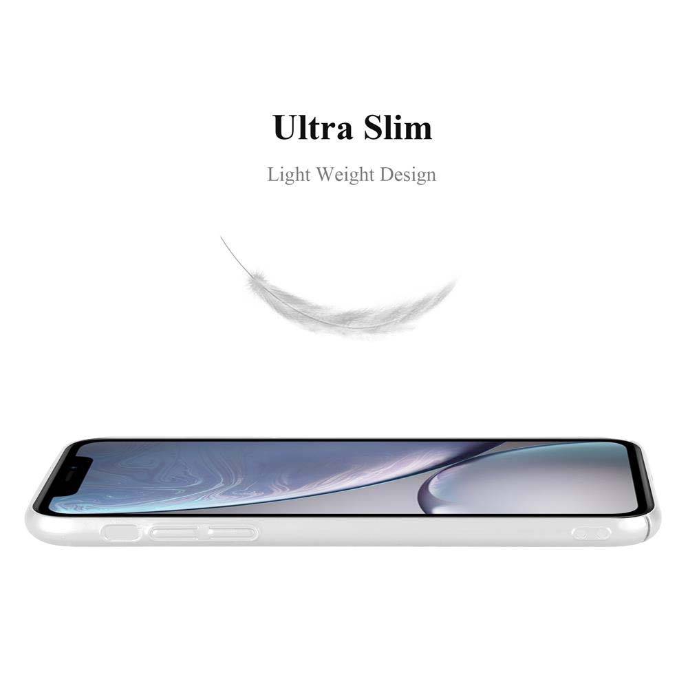 Cadorabo Hülle für Apple iPhone XR Schutzhülle in Silber Hard Case Handy Hülle Etui
