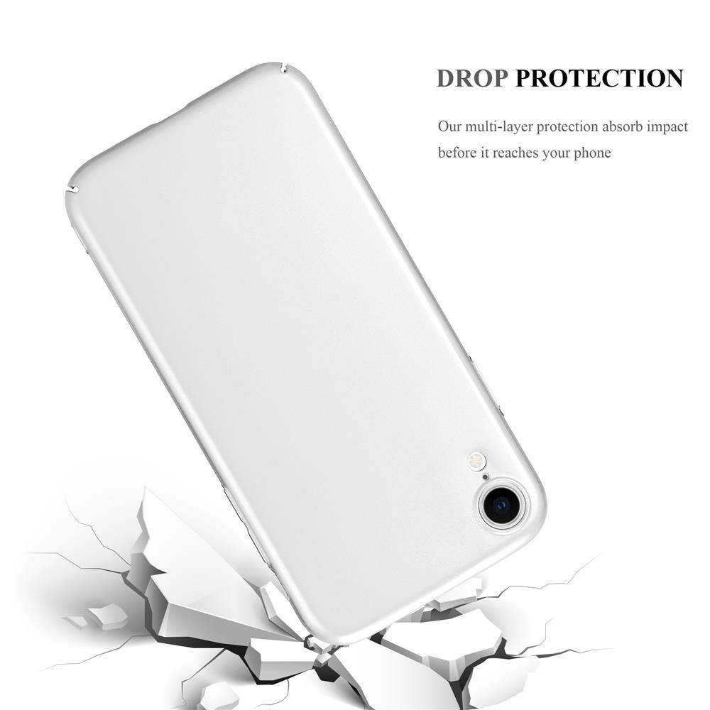 Cadorabo Hülle für Apple iPhone XR Schutzhülle in Silber Hard Case Handy Hülle Etui