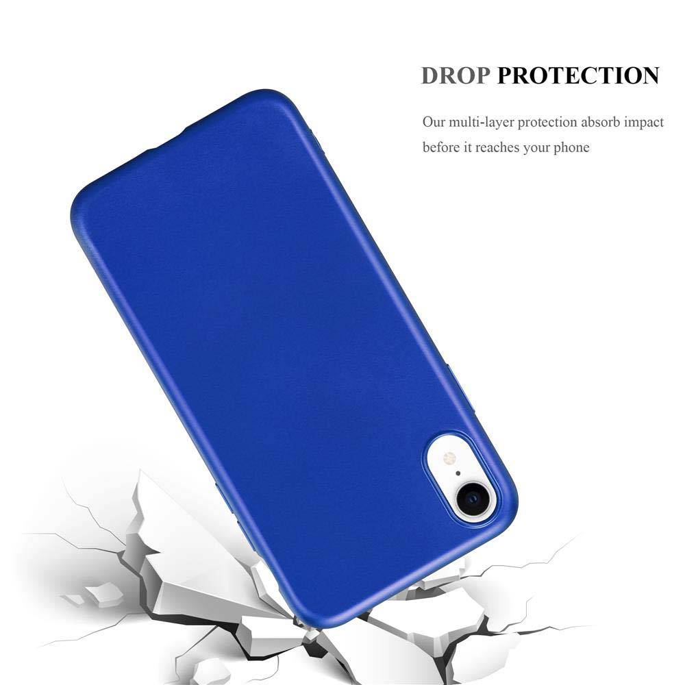 Cadorabo Schutzhülle für Apple iPhone XR Hülle in Blau Handyhülle TPU Silikon Etui Cover Case