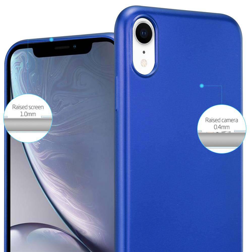 Cadorabo Schutzhülle für Apple iPhone XR Hülle in Blau Handyhülle TPU Silikon Etui Cover Case