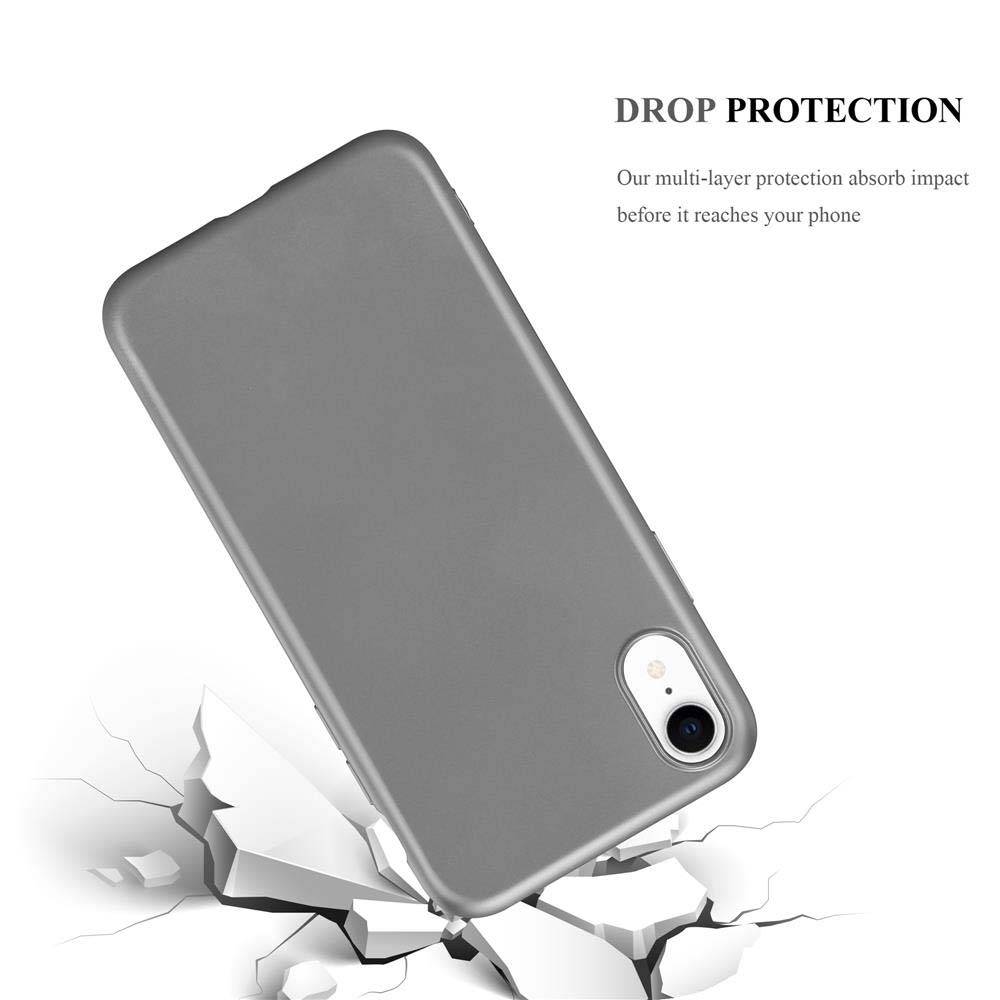 Cadorabo Schutzhülle für Apple iPhone XR Hülle in Grau Handyhülle TPU Silikon Etui Cover Case