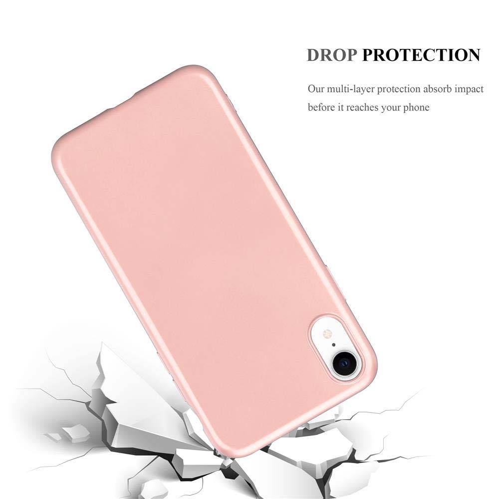 Cadorabo Schutzhülle für Apple iPhone XR Hülle in Rosa Handyhülle TPU Silikon Etui Cover Case