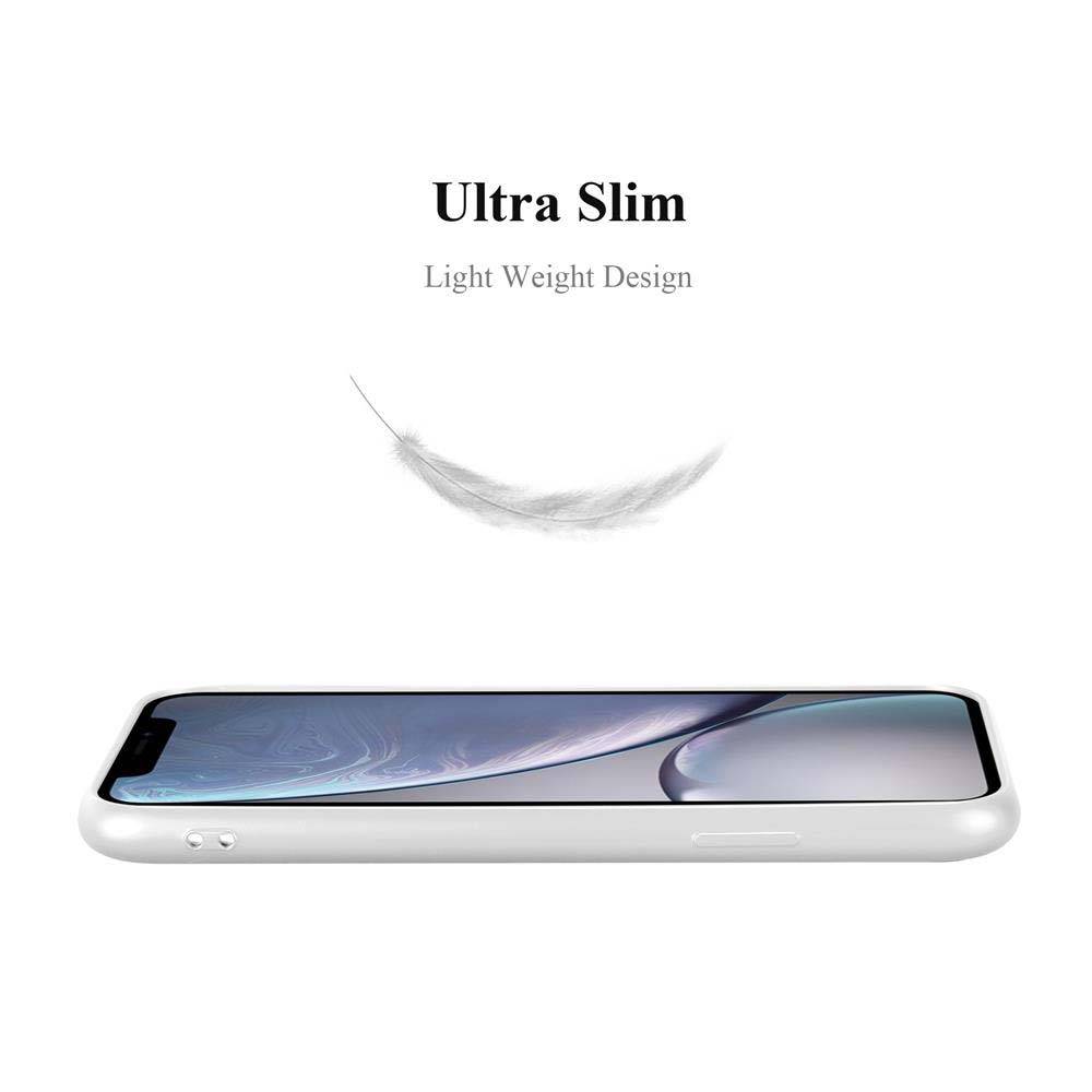 Cadorabo Schutzhülle für Apple iPhone XR Hülle in Silber Handyhülle TPU Silikon Etui Cover Case