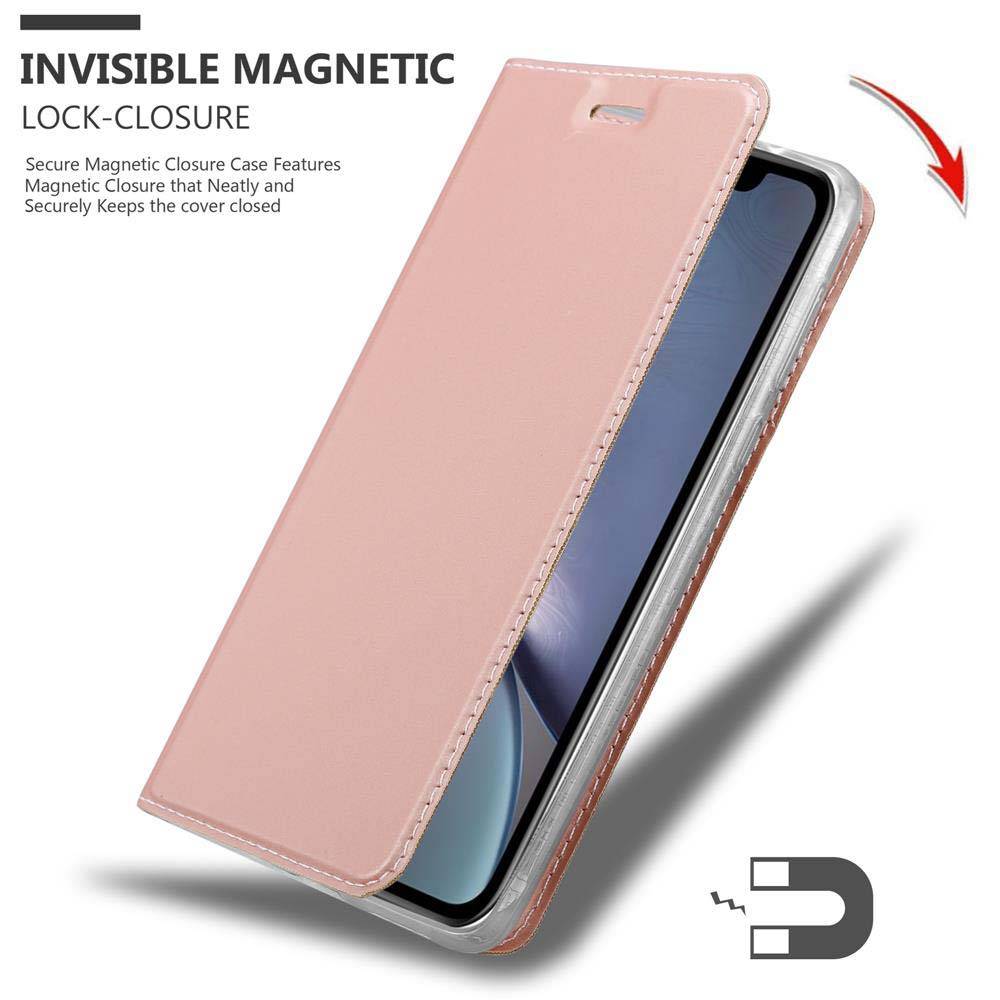Cadorabo Handyhülle für Apple iPhone XR Schutz Hülle in Rosa Cover Etui Book Case Booklet