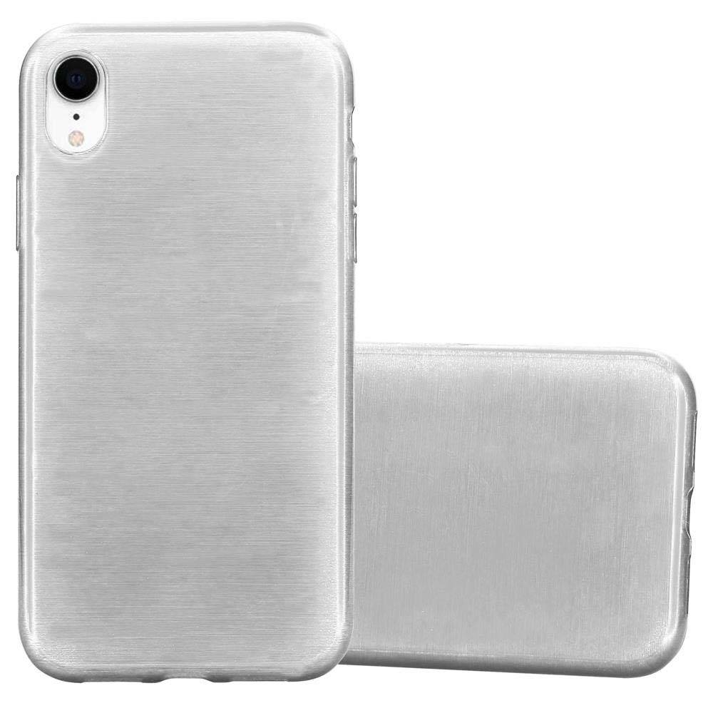 Cadorabo Hülle für Apple iPhone XR Schutz Hülle in Silber Schutzhülle TPU Silikon Etui Case Cover