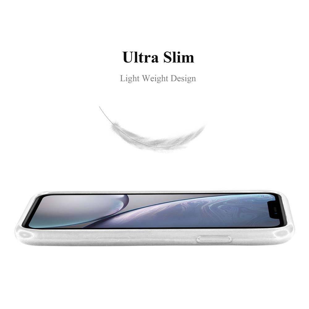 Cadorabo Hülle für Apple iPhone XR Schutz Hülle in Silber Schutzhülle TPU Silikon Etui Case Cover