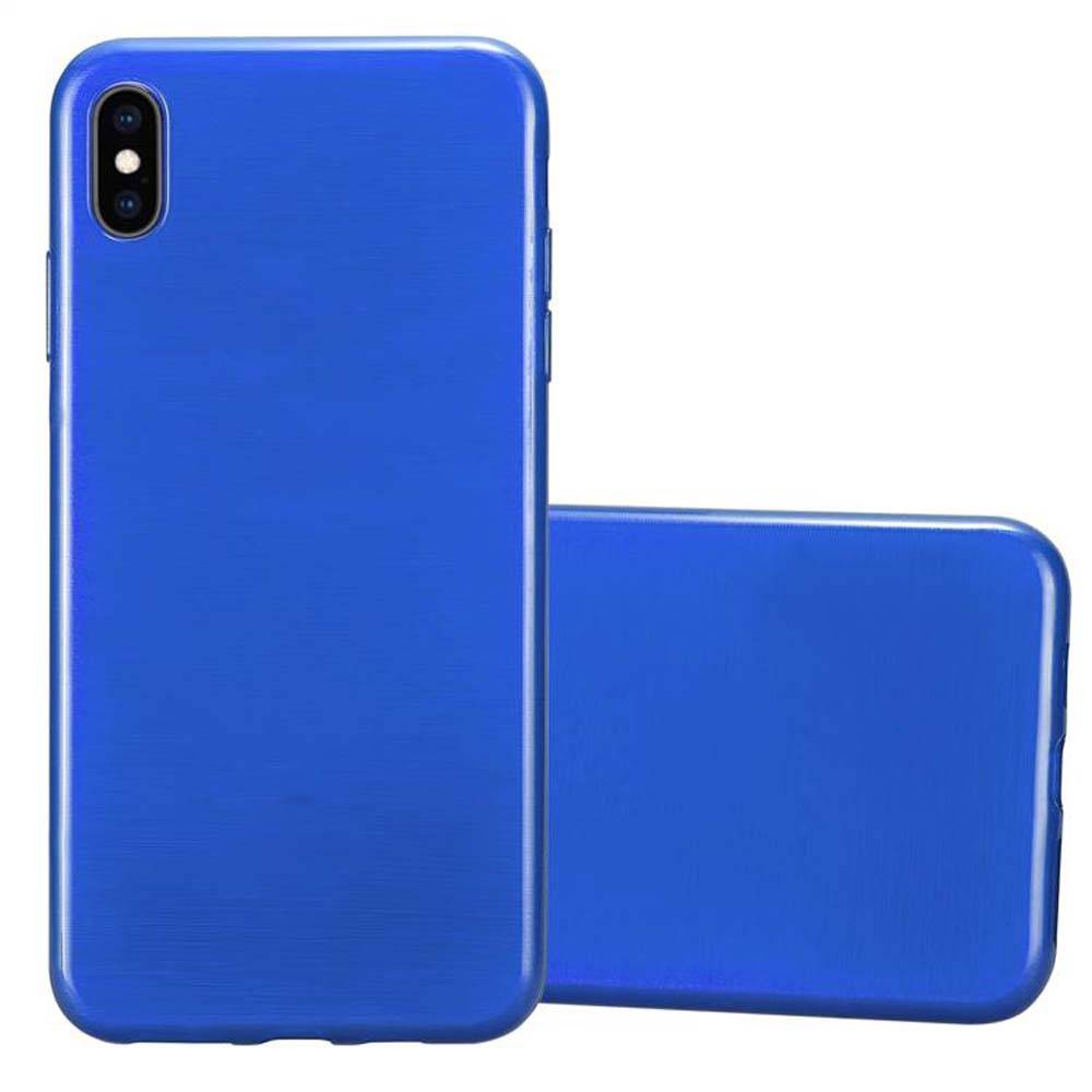 Cadorabo Hülle für Apple iPhone XS MAX Schutz Hülle in Blau Schutzhülle TPU Silikon Etui Case Cover