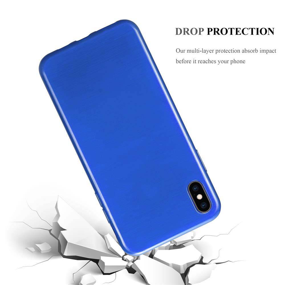 Cadorabo Hülle für Apple iPhone XS MAX Schutz Hülle in Blau Schutzhülle TPU Silikon Etui Case Cover