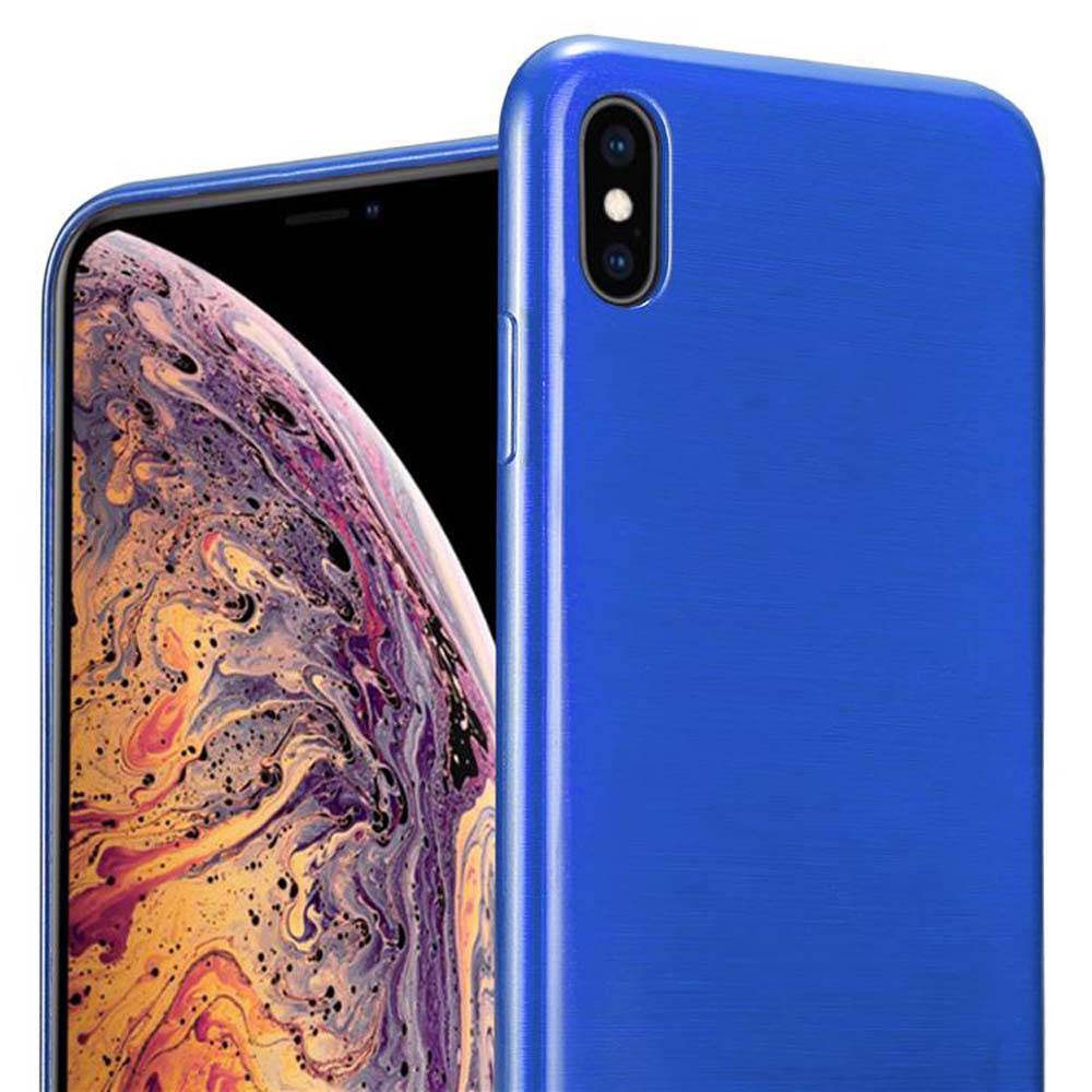 Cadorabo Hülle für Apple iPhone XS MAX Schutz Hülle in Blau Schutzhülle TPU Silikon Etui Case Cover