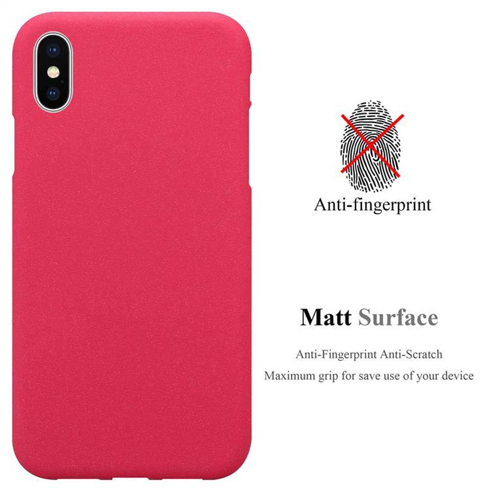 Cadorabo Schutzhülle für Apple iPhone XS MAX Hülle in Rot Handyhülle TPU Etui Cover Case