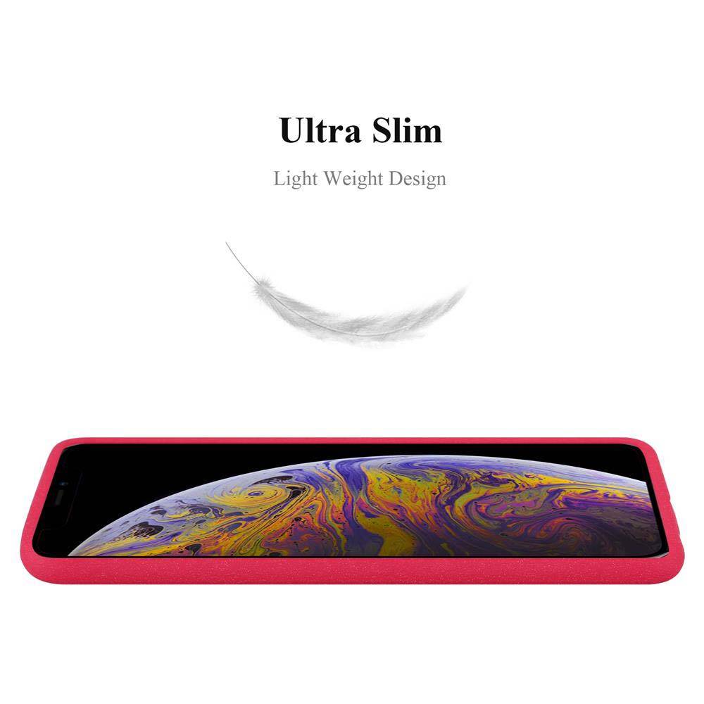 Cadorabo Schutzhülle für Apple iPhone XS MAX Hülle in Rot Handyhülle TPU Etui Cover Case
