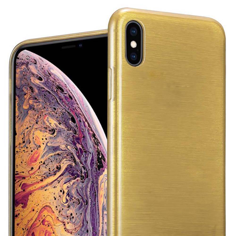 Cadorabo Hülle für Apple iPhone XS MAX Schutz Hülle in Gold Schutzhülle TPU Silikon Etui Case Cover