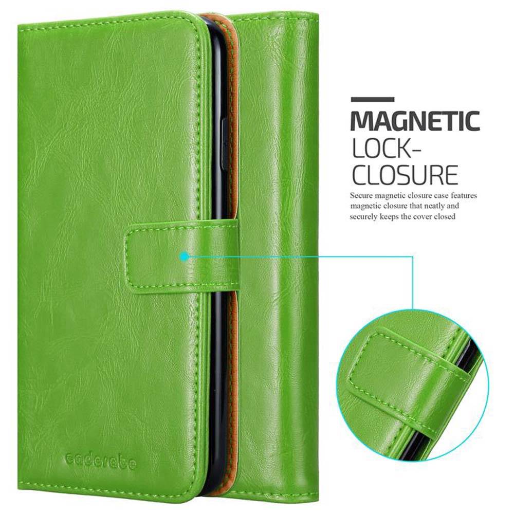 Cadorabo Hülle für Apple iPhone XS MAX Schutzhülle in Grün Handyhülle Book Tasche Case Etui Luxury