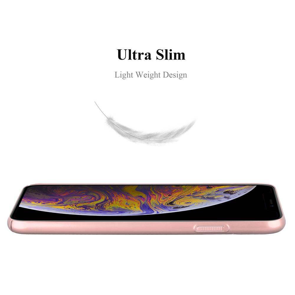 Cadorabo Hülle für Apple iPhone XS MAX Schutzhülle in Rosa Hard Case Handy Hülle Etui