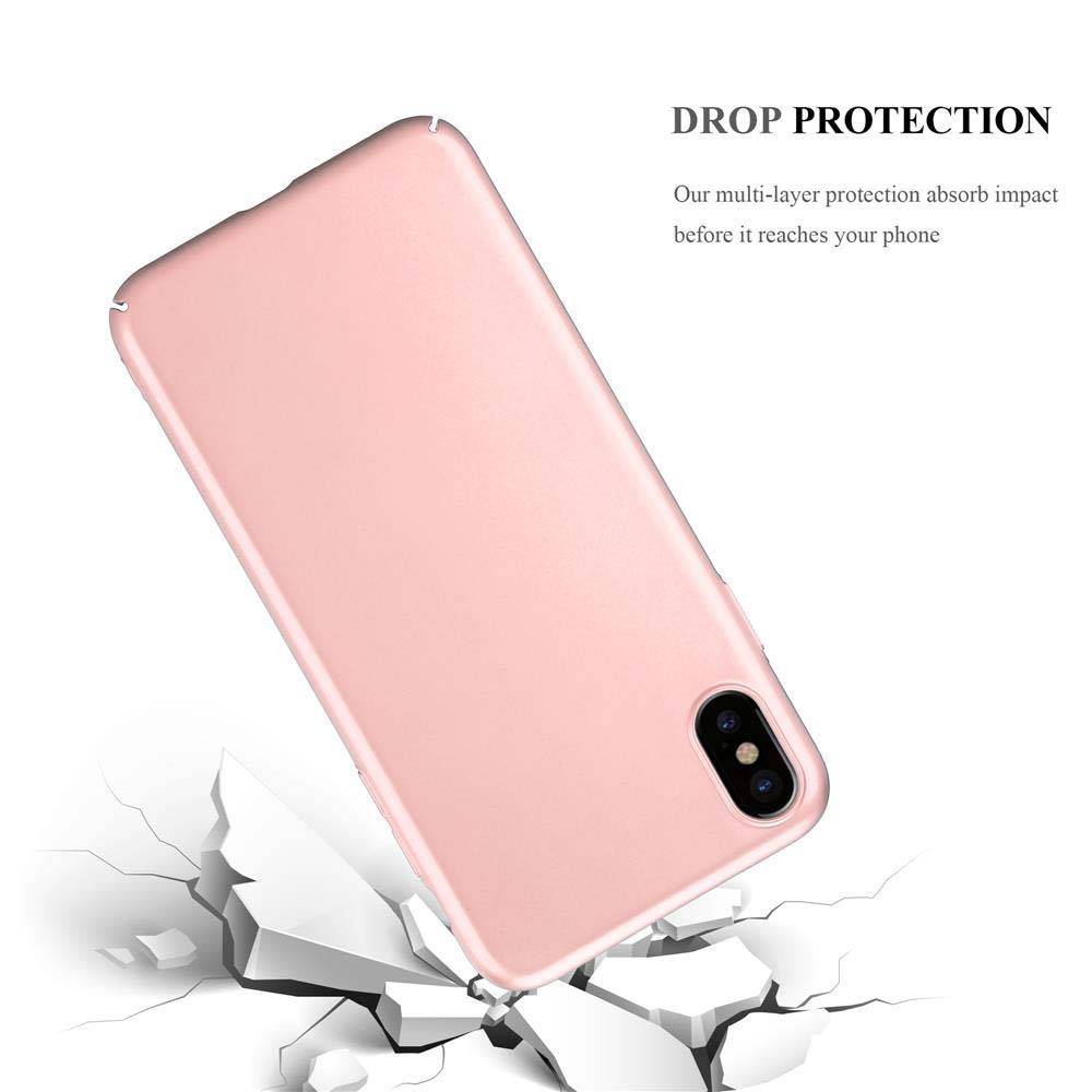 Cadorabo Hülle für Apple iPhone XS MAX Schutzhülle in Rosa Hard Case Handy Hülle Etui
