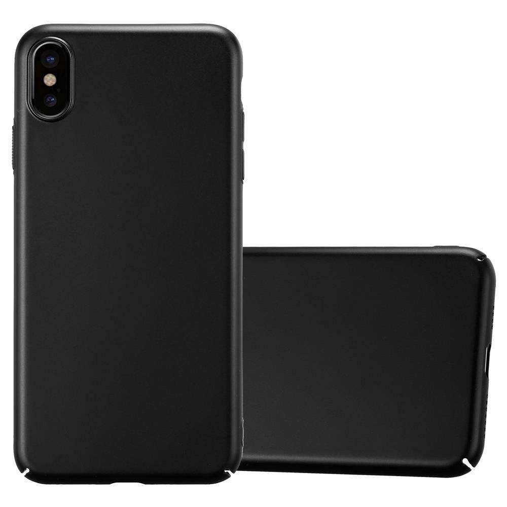 Cadorabo Hülle für Apple iPhone XS MAX Schutzhülle in Schwarz Hard Case Handy Hülle Etui
