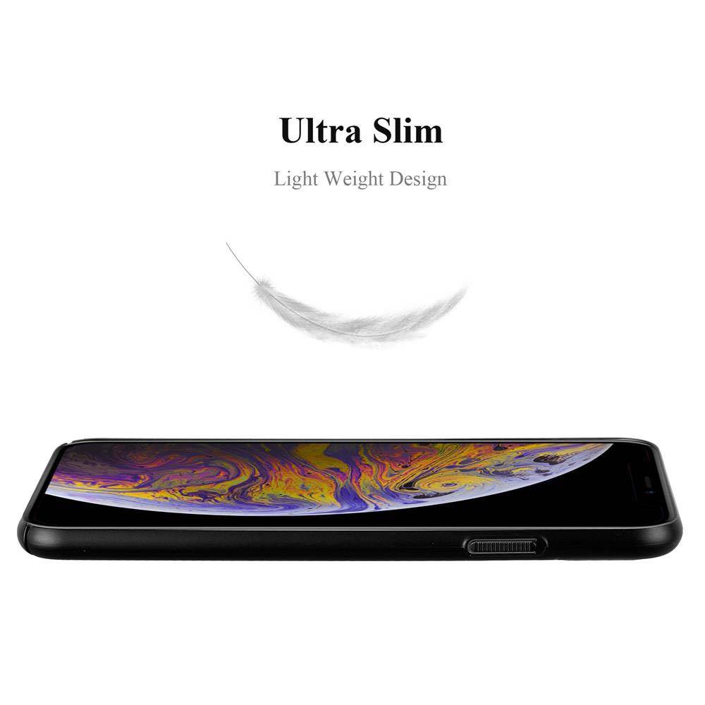 Cadorabo Hülle für Apple iPhone XS MAX Schutzhülle in Schwarz Hard Case Handy Hülle Etui