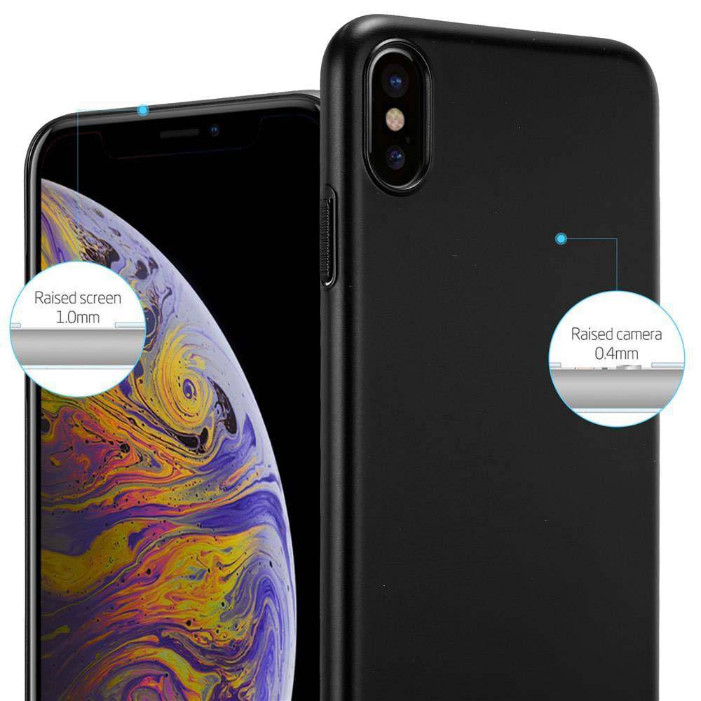 Cadorabo Hülle für Apple iPhone XS MAX Schutzhülle in Schwarz Hard Case Handy Hülle Etui