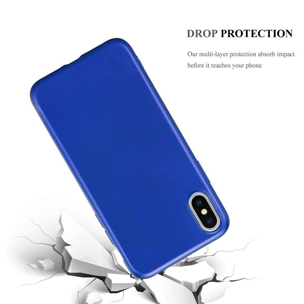 Cadorabo Schutzhülle für Apple iPhone XS MAX Hülle in Blau Handyhülle TPU Silikon Etui Cover Case
