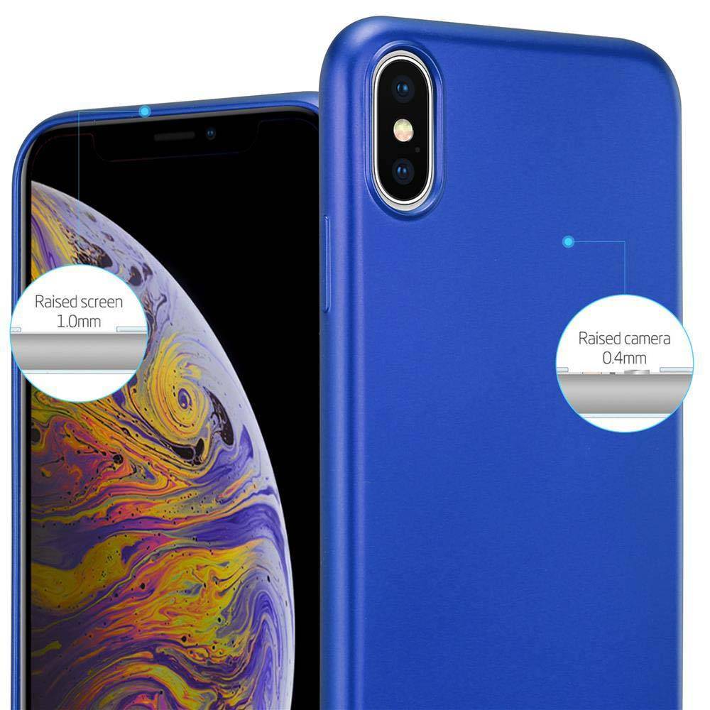 Cadorabo Schutzhülle für Apple iPhone XS MAX Hülle in Blau Handyhülle TPU Silikon Etui Cover Case