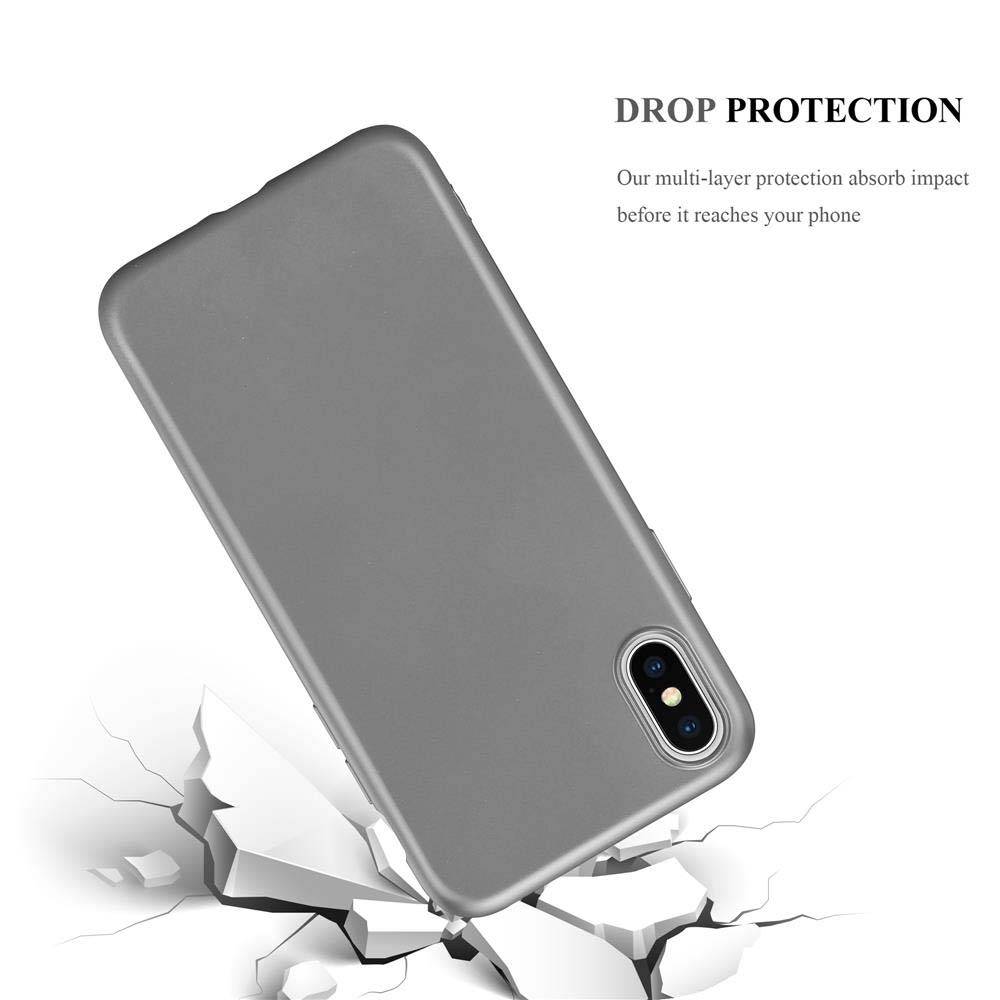 Cadorabo Schutzhülle für Apple iPhone XS MAX Hülle in Grau Handyhülle TPU Silikon Etui Cover Case