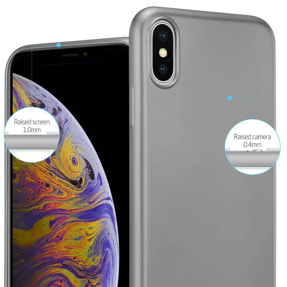 Cadorabo Schutzhülle für Apple iPhone XS MAX Hülle in Grau Handyhülle TPU Silikon Etui Cover Case