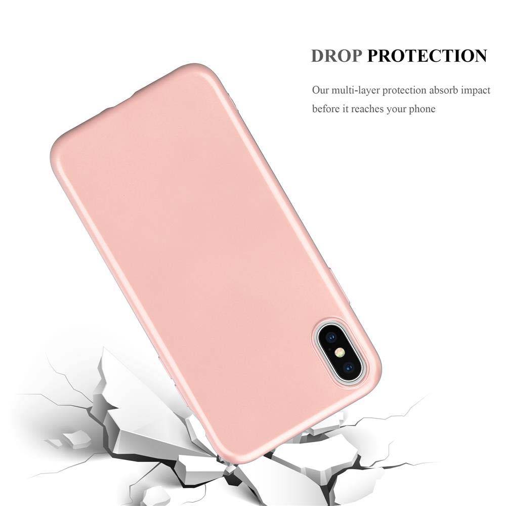 Cadorabo Schutzhülle für Apple iPhone XS MAX Hülle in Rosa Handyhülle TPU Silikon Etui Cover Case