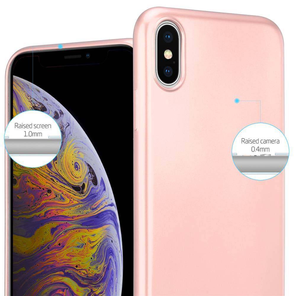 Cadorabo Schutzhülle für Apple iPhone XS MAX Hülle in Rosa Handyhülle TPU Silikon Etui Cover Case