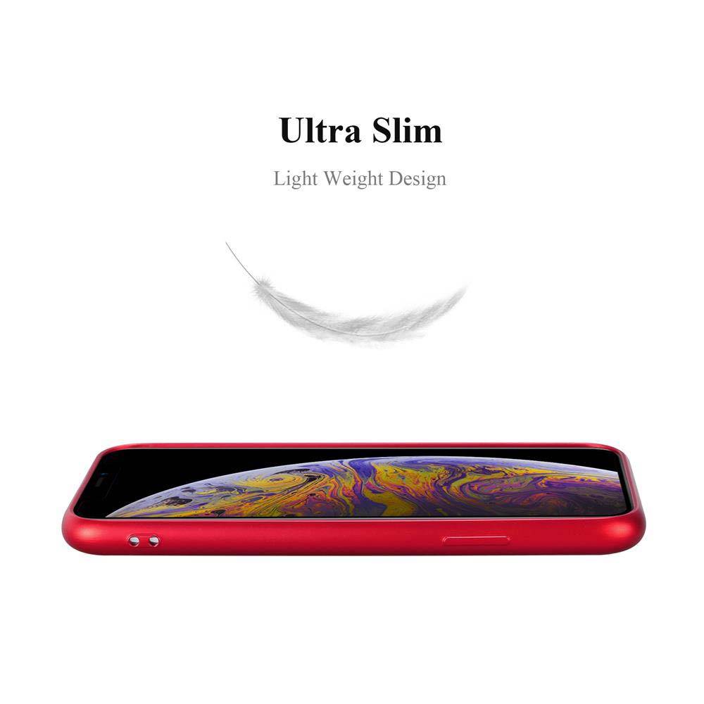 Cadorabo Schutzhülle für Apple iPhone XS MAX Hülle in Rot Handyhülle TPU Silikon Etui Cover Case