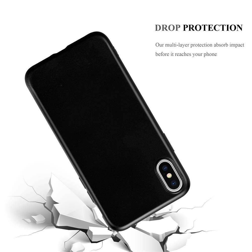 Cadorabo Schutzhülle für Apple iPhone XS MAX Hülle in Schwarz Handyhülle TPU Silikon Etui Cover Case